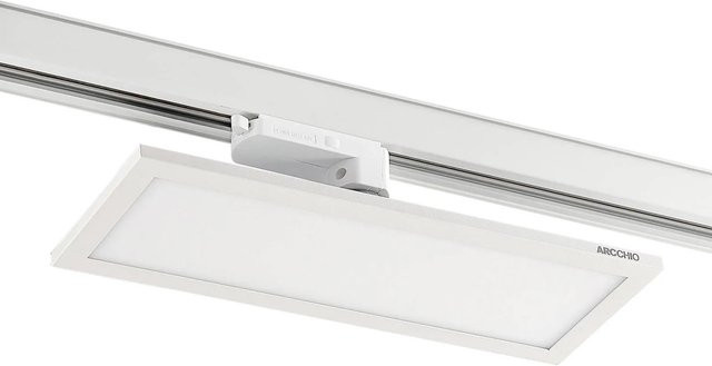 Hairis Arcchio LED Stromschienenstrahler Panel in Weiß, 1-flammig, modern, verstellbar - Bild 1