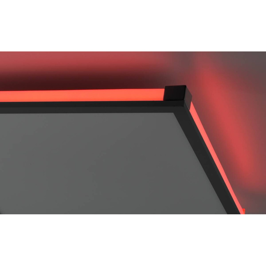 Just Light LED-Deckenleuchte Mario Schwarz aus Metall und Kunststoff, B/T/H: 45 x 45 x 7,1 cm - Bild 2