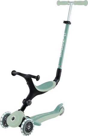 Globber Go-Up Active Lights Eco 3in1 Scooter Dreirad Laufrad Pistazie