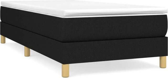 vidaXL Boxspringbett in Schwarz mit Stoffbezug, B/T/H: 100 x 200 x 203 cm - Bild 1