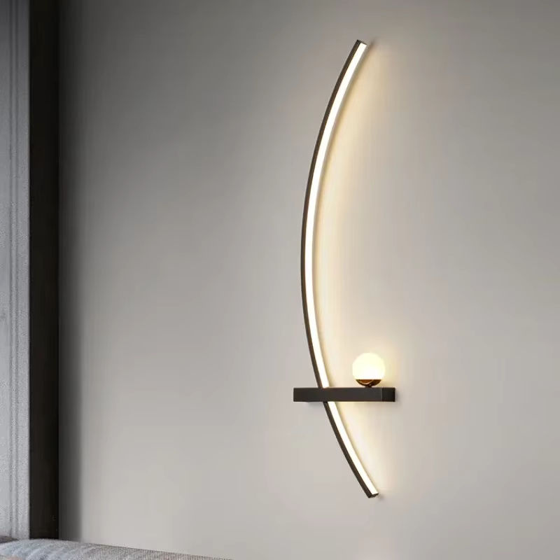 Moderne LED-Wandleuchte DAMIASMIL in Schwarz aus Metall mit warmweißem Licht für Wohnzimmer, Schlafzimmer und Treppen - Bild 3