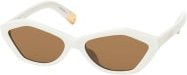 Jacquemus JAC 42 Sonnenbrille, Rechteckig, Kunststoff, Damen, White, Brown - Bild 1