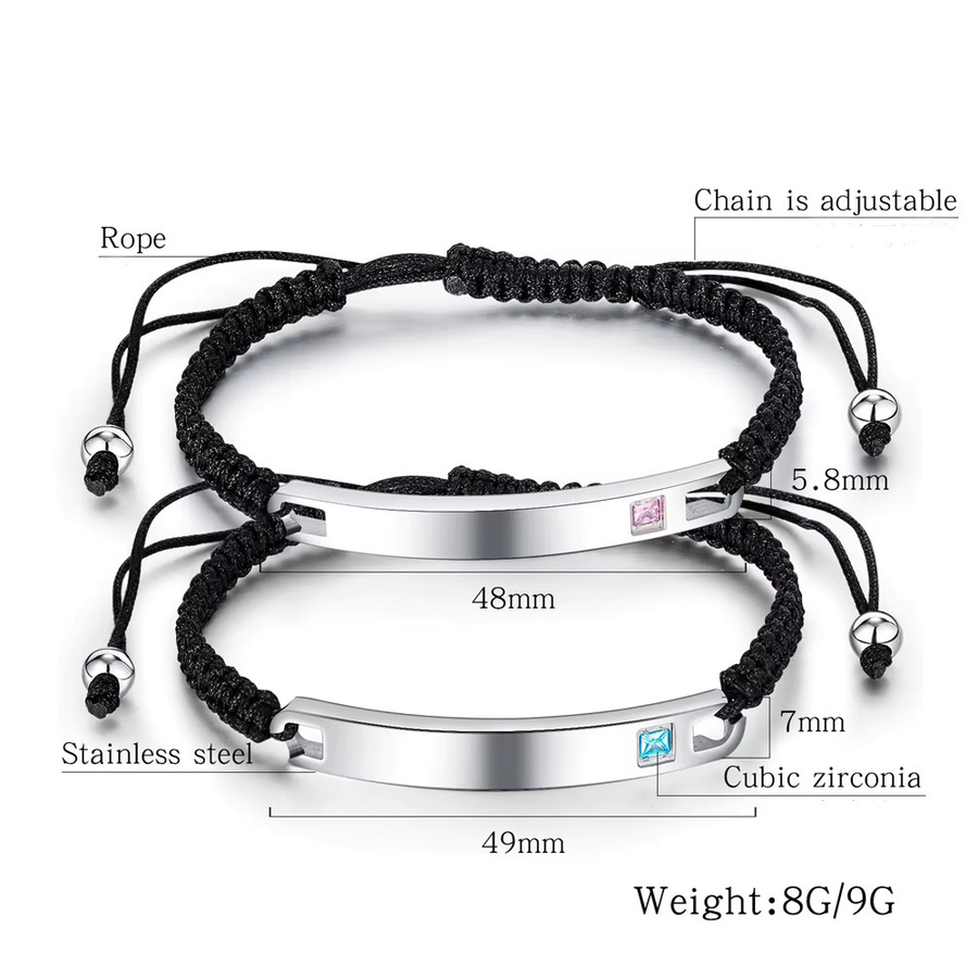 VQYSKO Armbänder Edelstahl, Personalisiert, Unisex - Bild 3