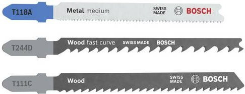 Bosch Stichsägeblatt Set Wood and Metal Basic, 3-teilig, Multicolor - Bild 1