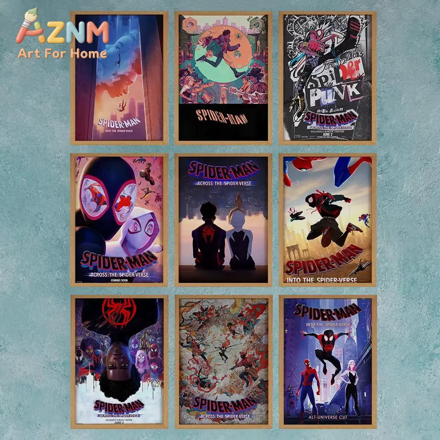 KAYOU Spider-Man: Across the Spider-Verse 2023 Filmplakat Wanddekoration aus Papier in Mehrfarbig - Bild 1