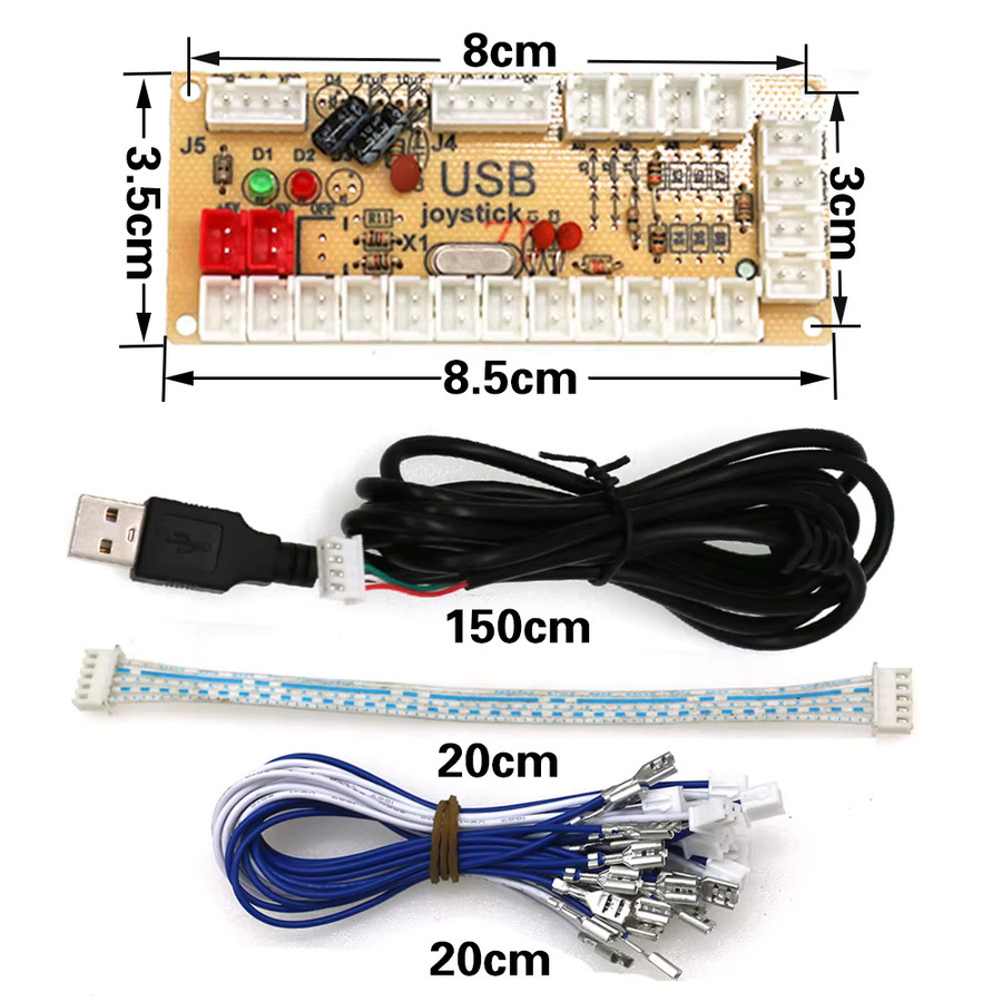 XINWA XINWANG USB Board Encoder mit Kabel für PC Raspberry Pi Arcade Joystick Taste Controller DIY - Bild 3