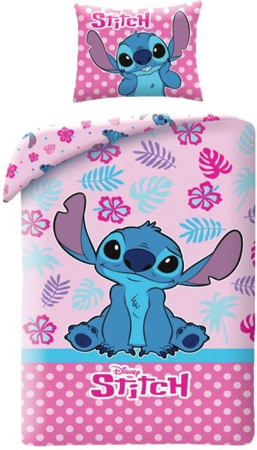 Disney Lilo & Stitch Bettwäsche aus Baumwolle, Bettbezug, Blau/Mehrfarbig, B/H: 140 x 200 cm - Bild 1