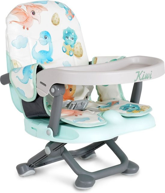 Moni Kinderstuhl Kiwi klappbare Sitzerhöhung und Booster für Kinder in Grün Grau - Bild 1
