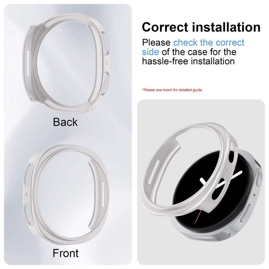 LCAPLE Schutzhülle für Samsung Galaxy Watch 8, Kunststoff, rot - Bild 1