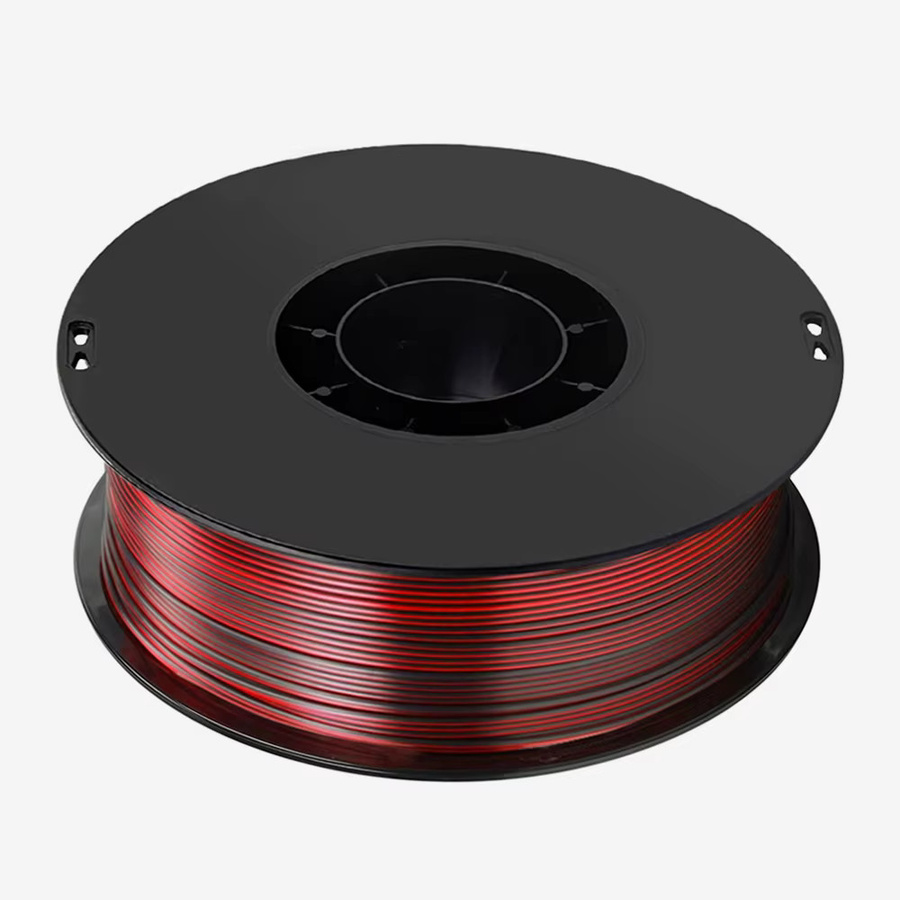 EasyThreed PLA Filament Seide Zweifarbig Schwarz Rot 1,75mm für FDM 3D-Drucker - Bild 2