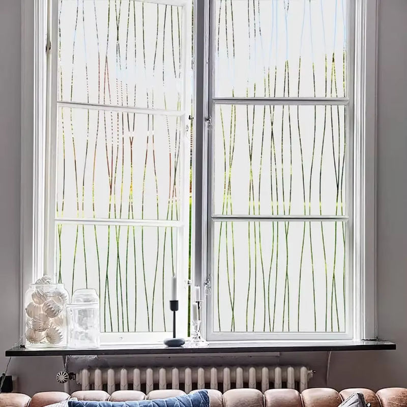 WXSHSH Fenster-Sichtschutzfolie in Milchglas-Optik, transparente UV-Schutz Folie, nicht klebend, B/H: 30 x 100 cm - Bild 2