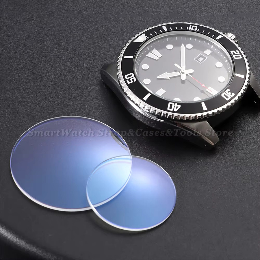 Uhrenglas Saphir, blau AR-beschichtet, doppelt gewölbt, 28 mm–38,5 mm, Unisex - Bild 2