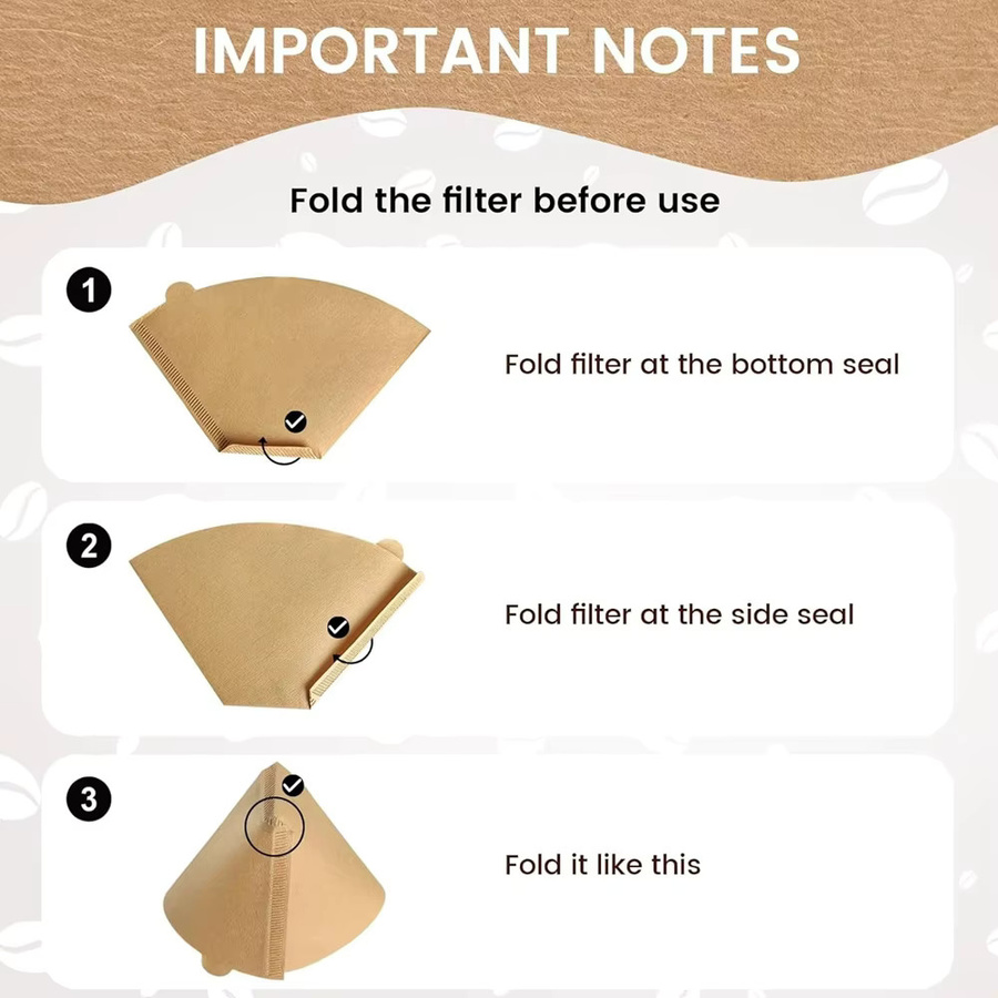 200 Stück Einweg-Kaffeefilter U-Form in Braun für Pour-Over Kaffee, geeignet für Zuhause und Kaffeehäuser - Bild 2