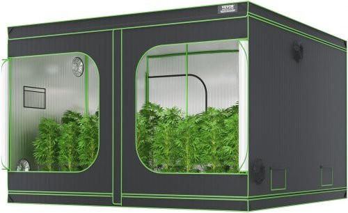 VEVOR Growbox Zuchtzelt aus 600D Oxford-Gewebe mit 19 mm Stahlrahmen, B/T/H: 305 x 305 x 203 cm - Bild 1