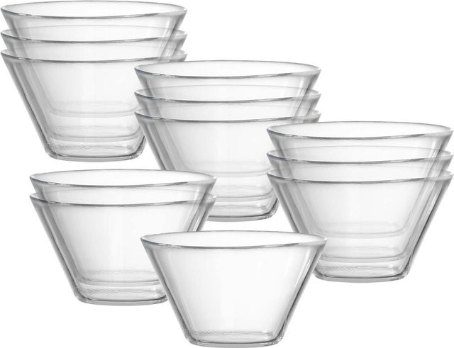 Ritzenhoff & Breker Salatschalen Inga aus Glas, transparent, 12er Set, Durchmesser: 16,5 cm - Bild 1