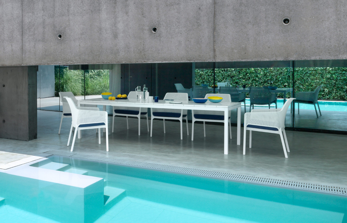 Nardi Sitzauflage Zip für Net Relax Sessel in Blau, wasserabweisend und fleckenresistent - Bild 1