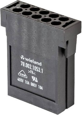 Wieland Electric Moduleinsatz 78.002.1053.1 mit 10 Polen in Schwarz - Bild 1