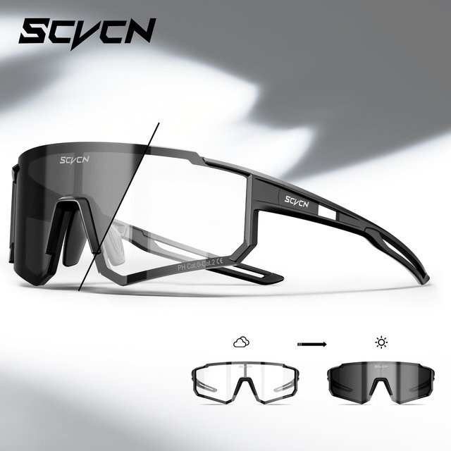SCVCN Sportsonnenbrille, Unisex, Vollrand, Kunststoff - Bild 1