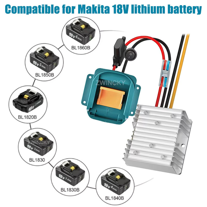Milwaukee DC 18V zu 12V Step-Down-Konverter-Adapter 240W 20A mit Schalter für DIY-Anwendungen - Bild 5