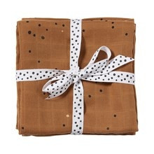 Done by Deer Wickeltuch 2er-Pack Dreamy Dots in Senfgelb - Bild 1