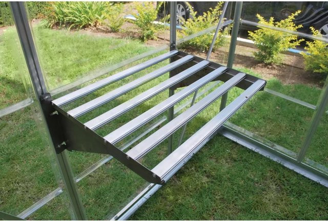 Palram Canopia Gewächshaus Silber mit Fundamentrahmen und Polycarbonat-Platten - Bild 1