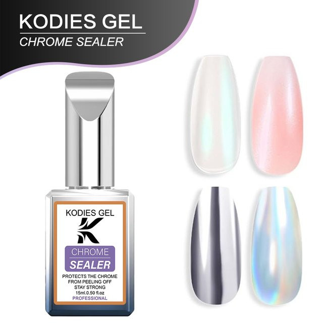 KODIES GEL Clear Chrome Top Coat Gel, Glänzend - Bild 1