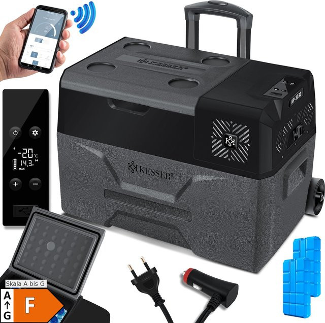 KESSER Kompressor Kühlbox und Gefrierbox mit APP-Steuerung in Grau für Auto, Lkw, Boot und Camping - Bild 1