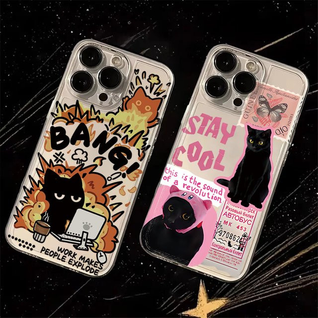 Creative Label Handyhülle Black Cat für Xiaomi Redmi Note Serie in Schwarz aus weichem TPU - Bild 1