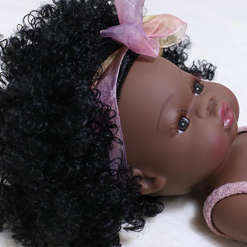 ODILO Reborn-Puppe Schwarze Babypuppe aus Silikon 33cm - Bild 2