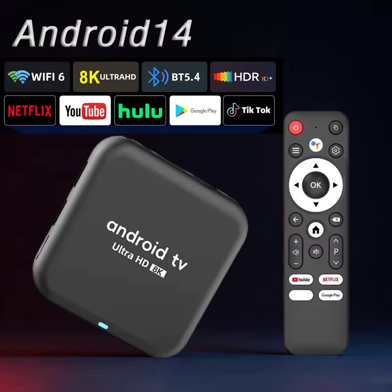 Q18 Smart TV Box Android 16 mit Rockchip RK3518 Quad Core, 4K UHD Media Streamer mit WiFi 6 und Bluetooth 5.4, Schwarz - Bild 6