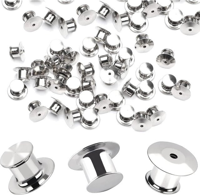 Metall-Pin-Verschlüsse für Emaille-Pins und Schmuckherstellung in Silber - Bild 1