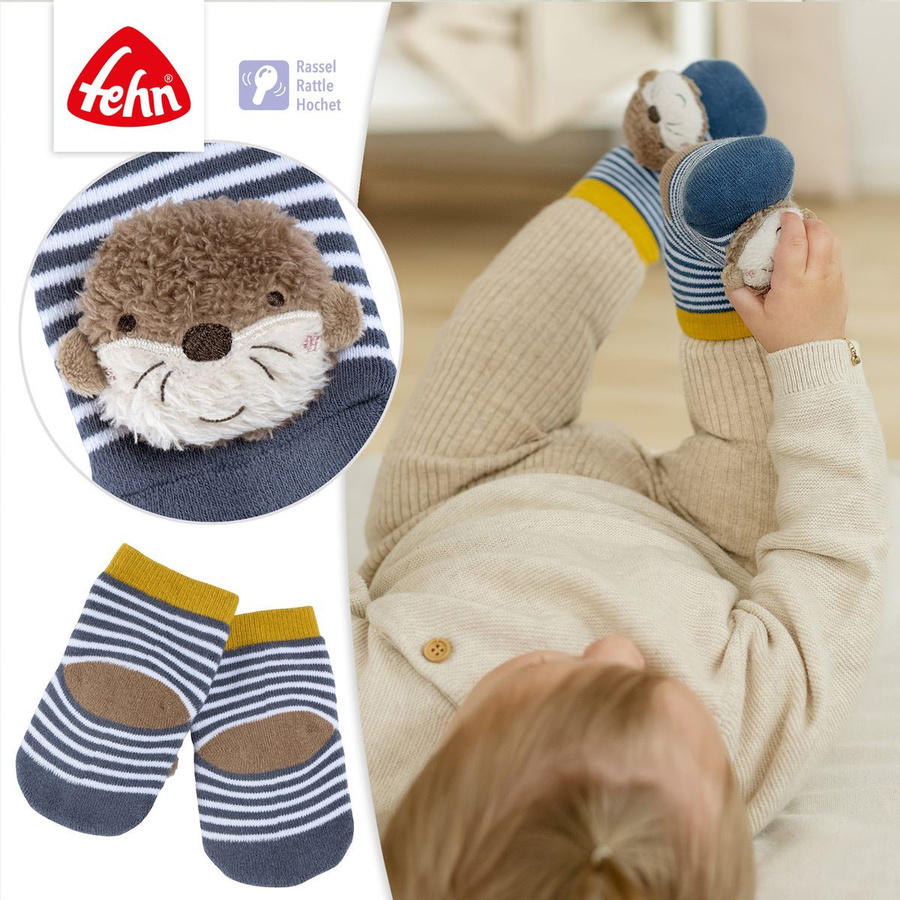 Fehn Rassel-Söckchen Otter, Plüsch / Textil, ab 0 Jahre - Bild 3
