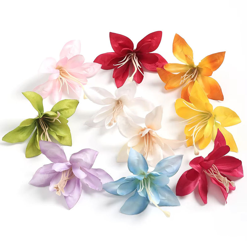10 oder 20 Stück Künstliche Lotusblumen aus Textil in Lila und Mehrfarbig für Dekorationen bei Hochzeiten oder zum Muttertag - Bild 4