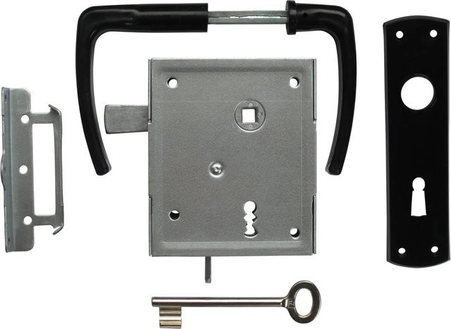 BEVER Kastenschloss-Set 89 BK BB55/8 D60 in Schwarz und Silber mit Buntbart-hebender Falle - Bild 3