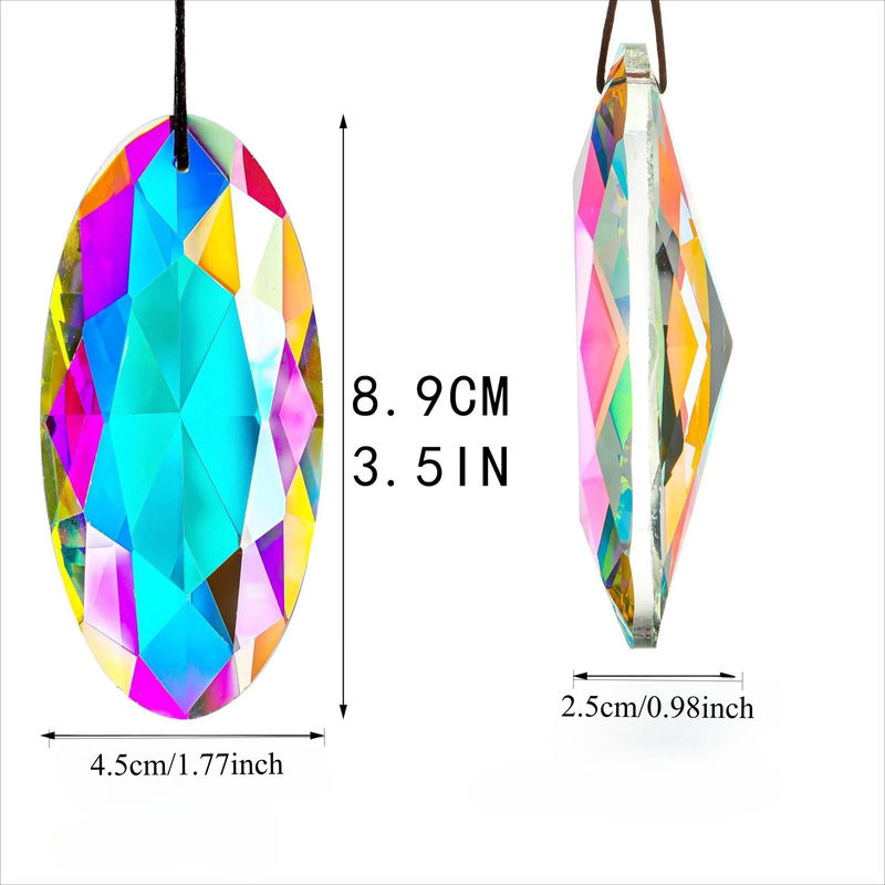LChome Prisma Glas-Hänger für Regenbogeneffekte, mehrfarbige geometrische Fensterdekoration - Bild 6