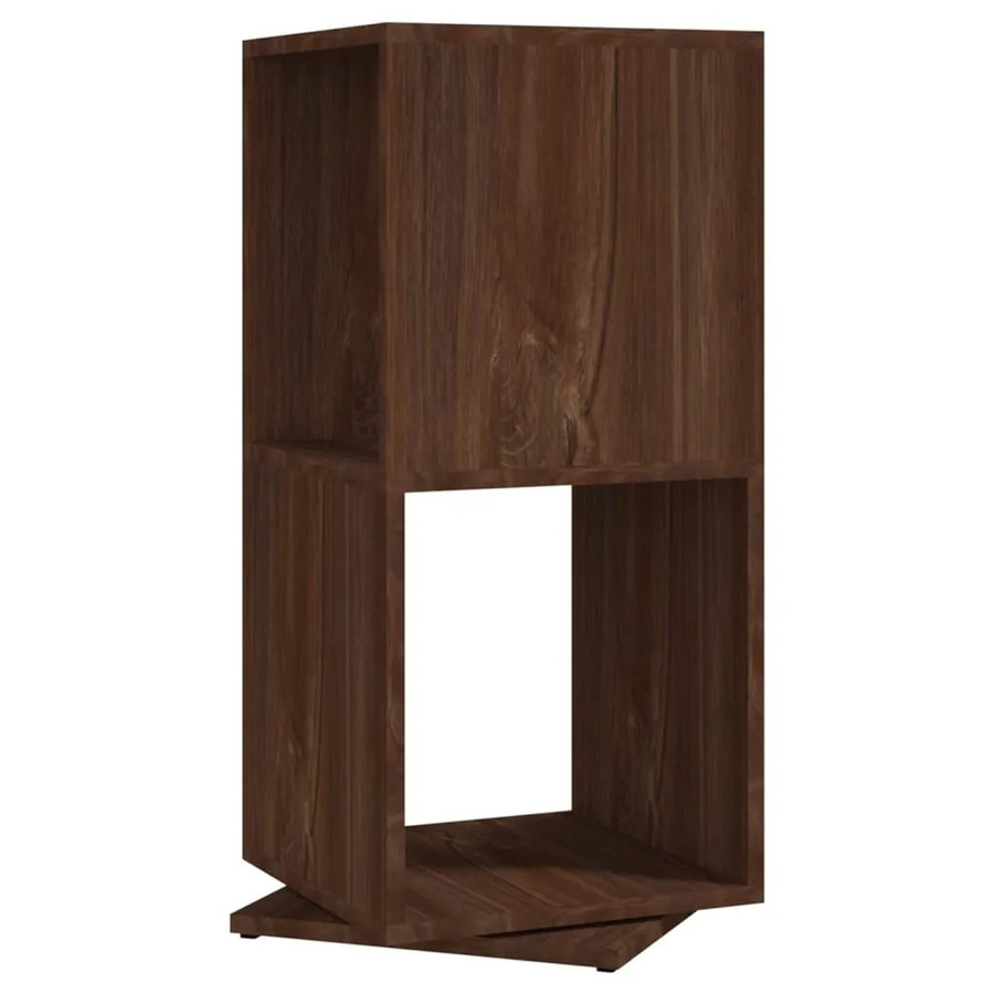 vidaXL Drehregal in Eiche Braun aus Holzwerkstoff B/T/H: 34,5 x 34,5 x 75,5 cm - Bild 2