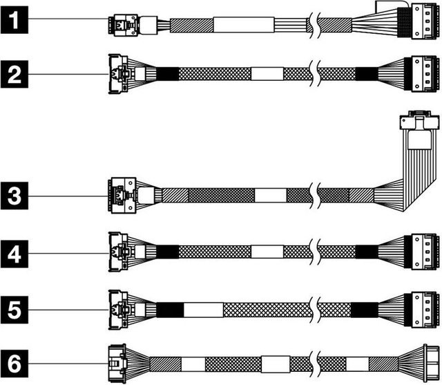 Lenovo ThinkSystem SR650 V3 X4 M.2 NVMe Non-RAID Cable Kit 4X97A82924 - Bild 1