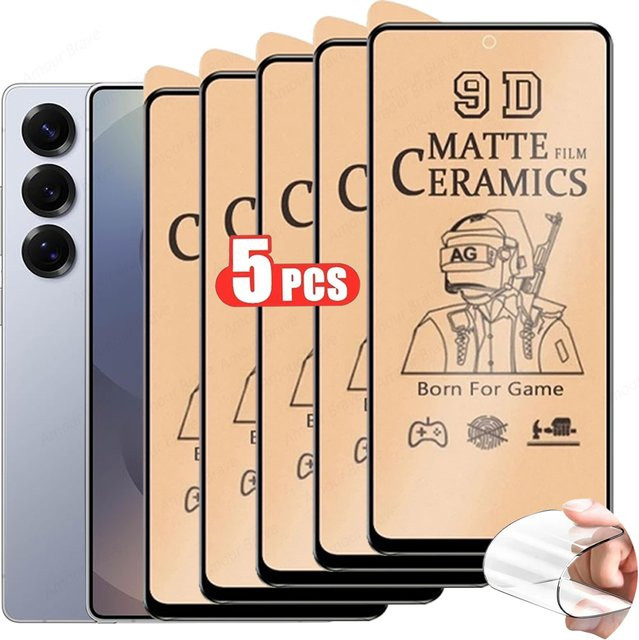 5 Stück Amour Brave Keramik-Displayschutzfolie Matt für Samsung Galaxy S26 S25 S24 FE Ultra S23 S22 S21 Plus Transparent - Bild 1