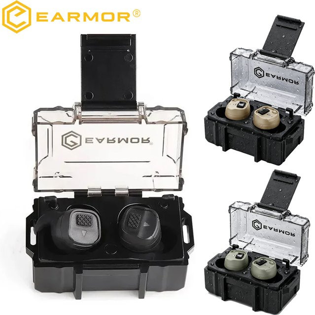EARMOR M20T PRO In-Ear Gehörschutz Schwarz mit 30dB NRR, wasserdicht und windresistent für Jagd und Schießstand - Bild 1