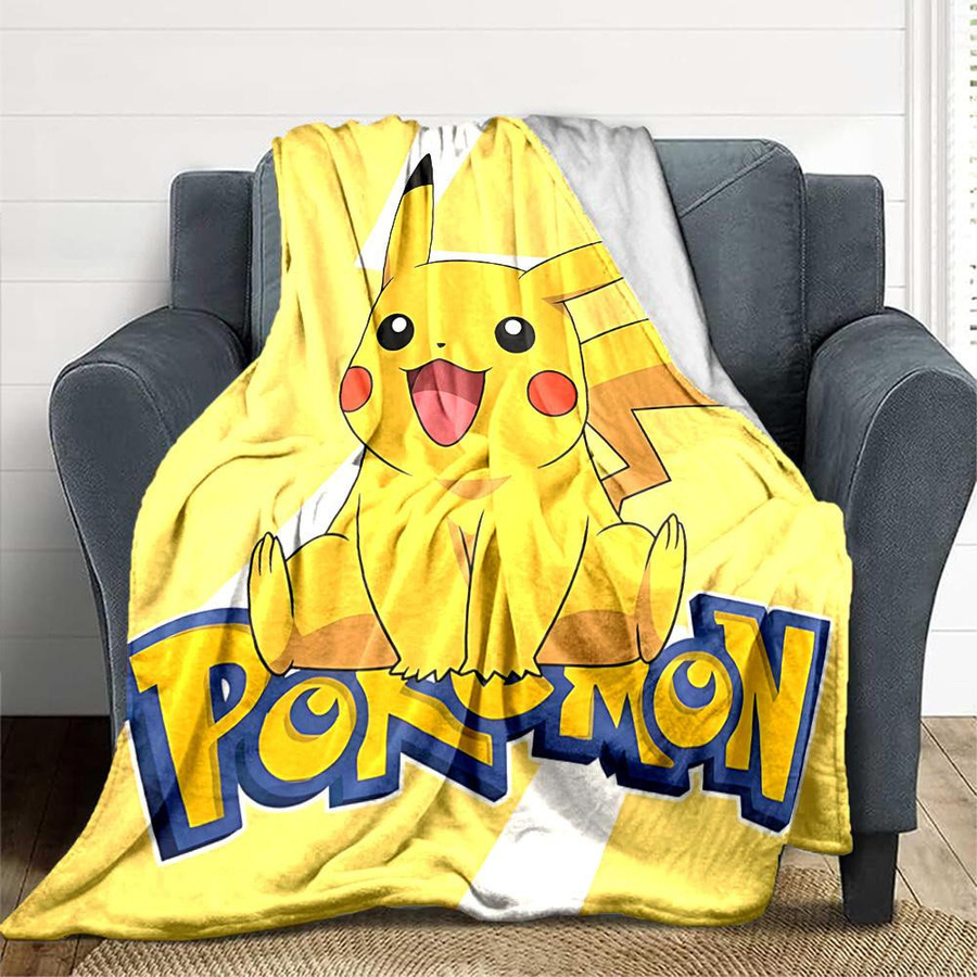 Yun2 Home Pikachu Pokémon Flanellndecke Gelb B/H: 80 x 120 cm - Bild 3