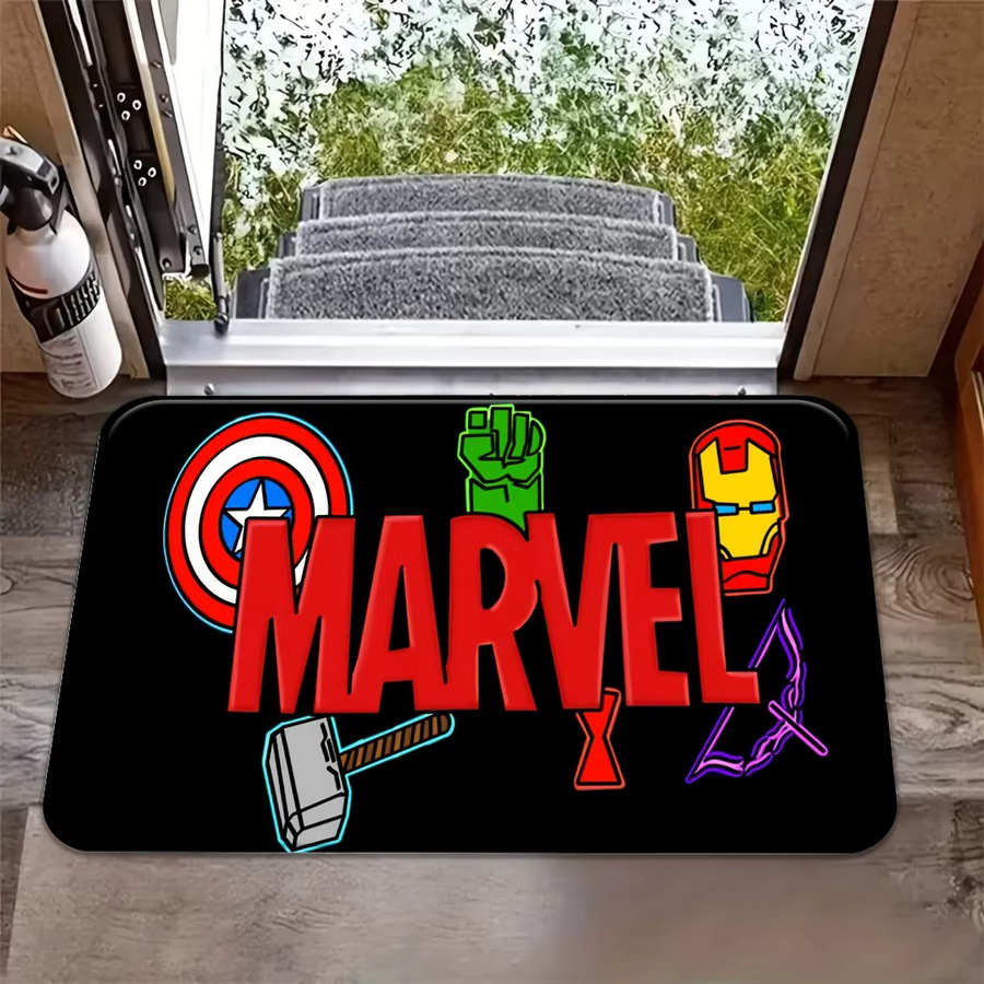 Beast Kingdom Marvel Cartoon Fußmatte mit Captain America, Hulk, Iron Man, Thor und Ant-Man, Mehrfarbig, B/T: 60 x 60 cm, Höhe: 1 cm - Bild 5