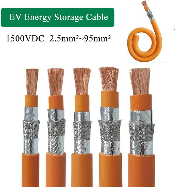 EV-Energiespeicherkabel aus sauerstofffreiem Kupfer in Orange, Hochspannungs-Kabelbaum für Elektrofahrzeuge, 1500V, 2,5-90mm², Länge: 1 m - Bild 1