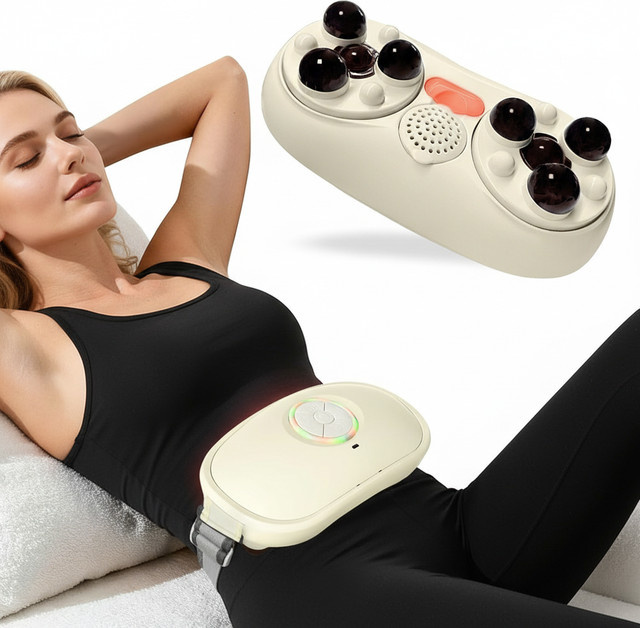 HIMOUTA Bauchmassagegerät mit Wärmefunktion, weiß - Bild 1