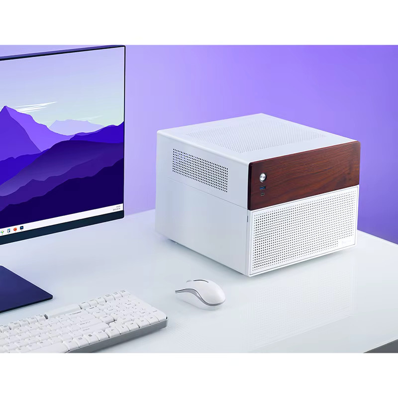 Jonsbo N4 NAS Desktop-Gehäuse in Schwarz für ITX und M-ATX mit Unterstützung für 8 Festplatten und bis zu 230 mm Grafikkarte - Bild 3