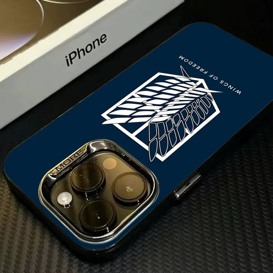 Potdemiel Anime Attack On Titan Handyhülle für iPhone 11 bis 17 Pro Max, Matte Abdeckung, Mehrfarbig - Bild 3