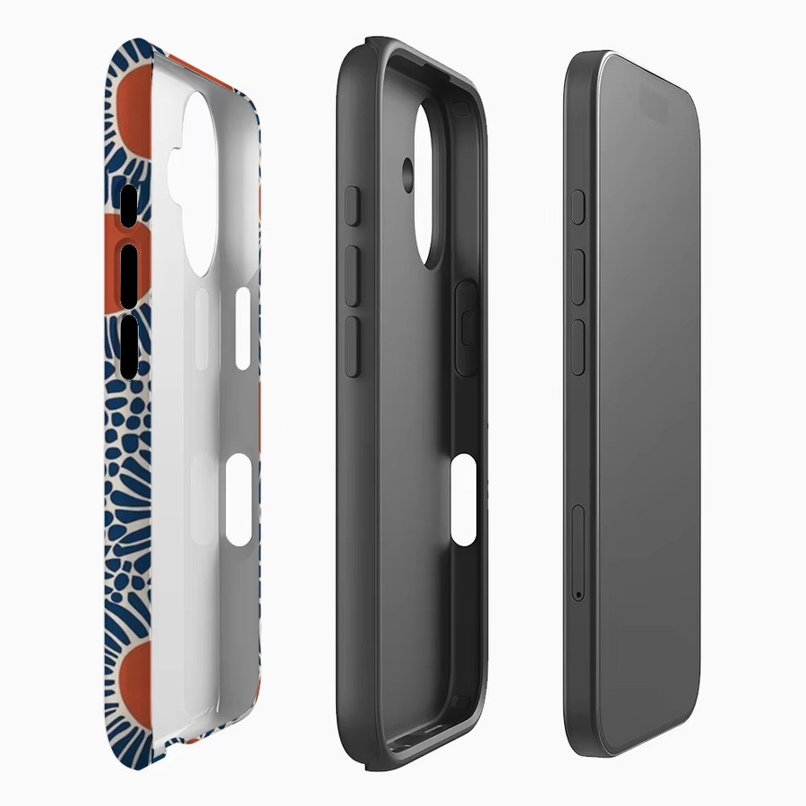 Handyhülle mit Sunburst-Muster für Apple iPhone 17 16 15 14 13 12 Pro Max Plus in Multicolour mit doppelschichtiger Rückseite - Bild 2