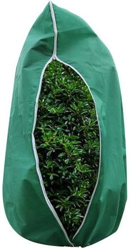 Hello Garden Pflanzen Kälteschutz Abdeckung als Frostschutzdecke aus Vliesstoff mit verstellbarem Kordelzug in Grün - Bild 1