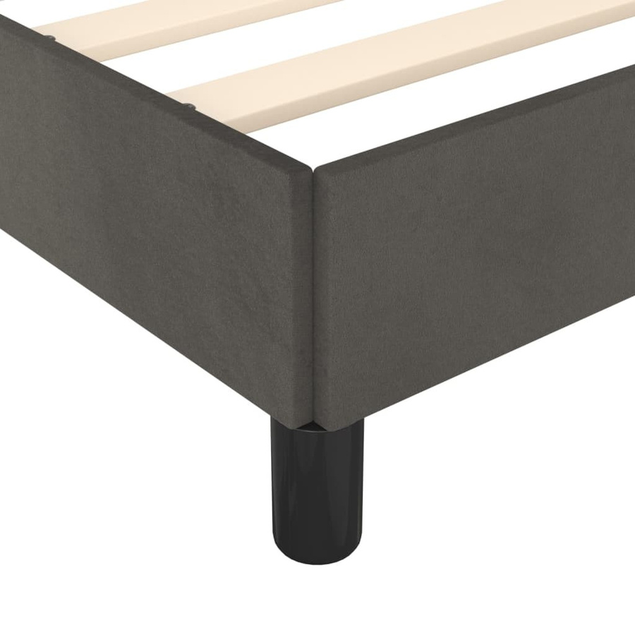 vidaXL Bettgestell gepolstert aus Samt in Dunkelgrau B/T/H: 200 x 200 x 35 cm - Bild 4