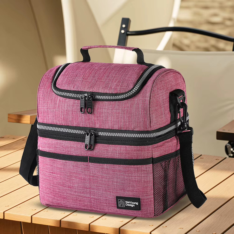 Isolierte Thermo-Lunchtasche von MOJOYCE in Pink für Arbeit, Camping und Outdoor-Picknick - Bild 4