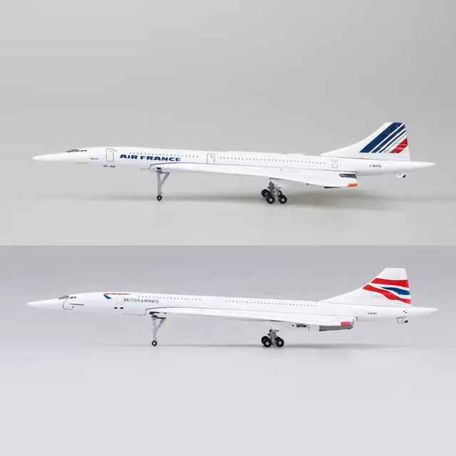 ART CROWN MODEL Concorde Flugzeug Modell aus Legierung, Maßstab 1:400, Farbe Weiß, Länge: 14 cm - Bild 1
